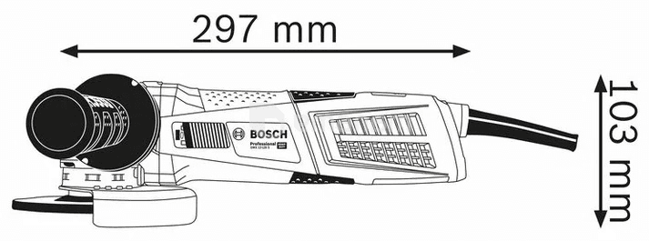 კუთხის სახეხი მანქანა Bosch GWX 13-125 S Professional 1300W