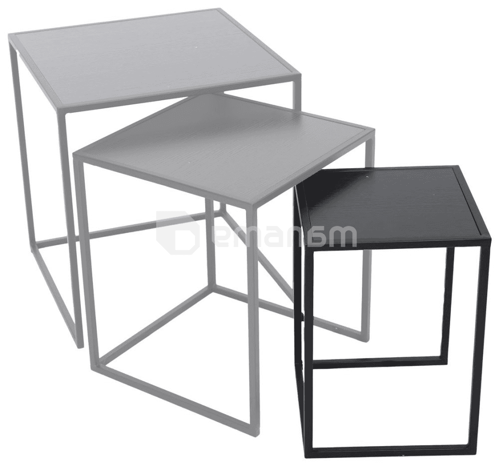 სადგამი ყვავილის ქოთნის Mega Collections Eton Sidetable Square Black W27H38