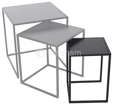 სადგამი ყვავილის ქოთნის Mega Collections Eton Sidetable Square Black W27H38