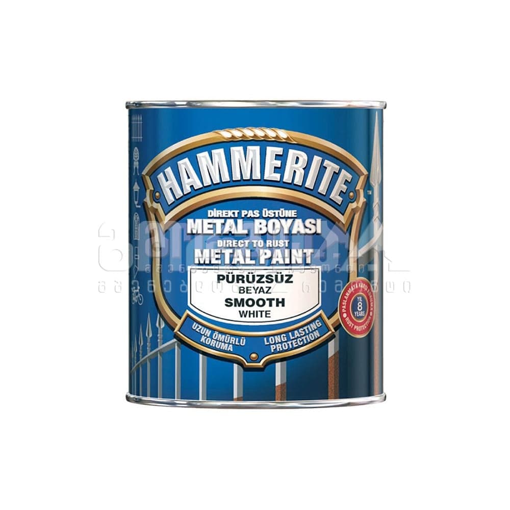 ანტიკოროზიული საღებავი 3/1-ში "Hammerite"თეთრი გლუვი 2,5ლტ