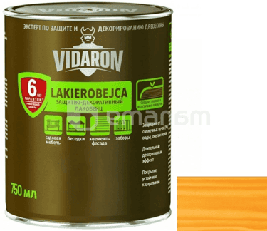 გასაჟღენთი ხის Vidaron Lakobeyc 750 მლ L02 ოქროსფერი ფიჭვი