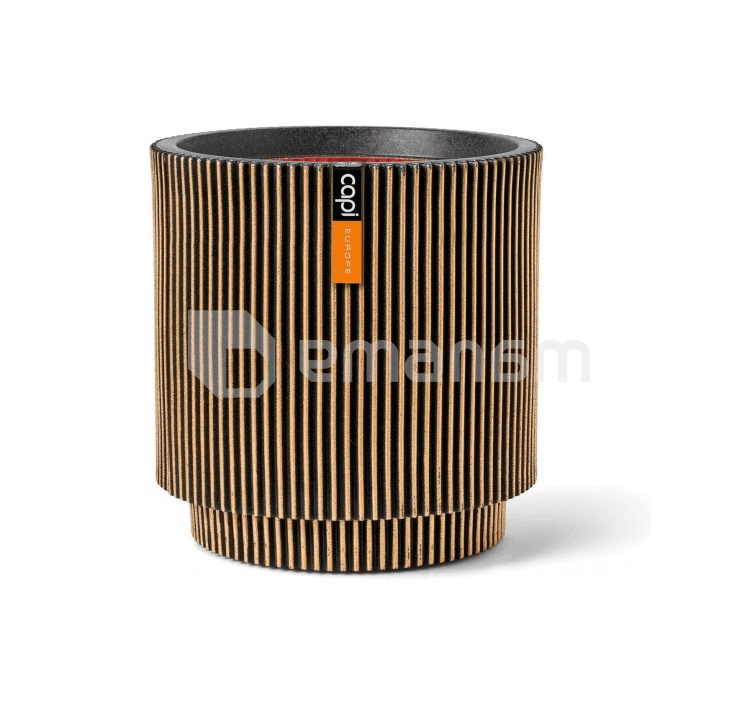 ქოთანი ყვავილის Capi Europe Vase Groove 41x43სმ ოქროსფერი