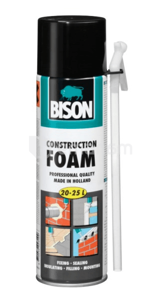სამონტაჟო ქაფი Bison Construction Foam 20-25 ლ კრემისფერი