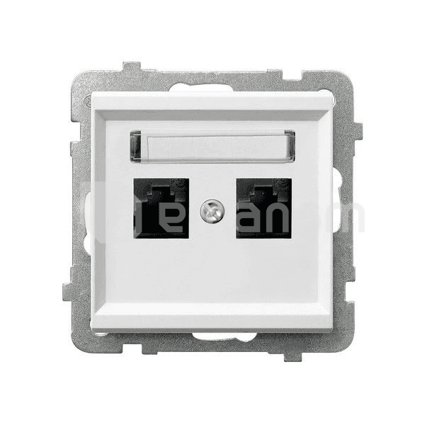 როზეტი კომპიუტერის CAT 5E Ospel Sonata GPK-2R/K/m/00 2 განყოფილებიანი თეთრი