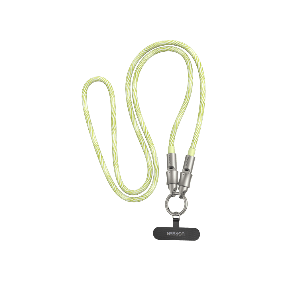 USB კაბელი UGREEN L508 (35500), 60W, Type-C To Type-C PD Fast Charging Lanyard Cable, 1.2m, Green