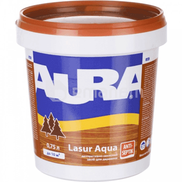 აკრილის ლაქი ხისთვის Eskaro Aura Lasur Aqua კვიპაროსი  0.75 ლ