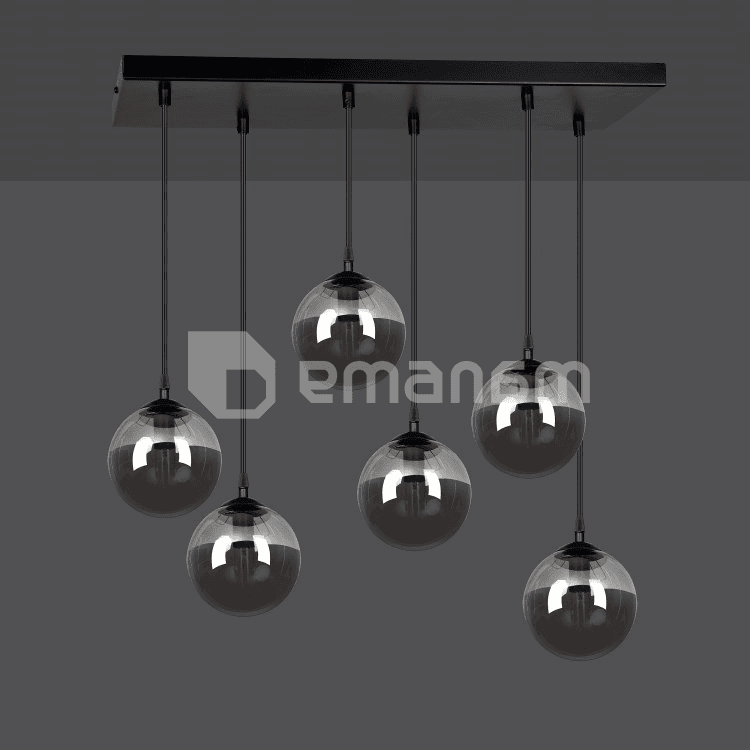 საკიდი EMIBIG Cosmo 6 E14 6x MAX 40W შავი გრაფიტი