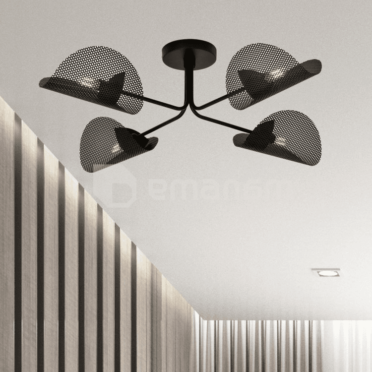 ჭაღი EMIBIG GOMEZ 4 E14 4x MAX 40W შავი