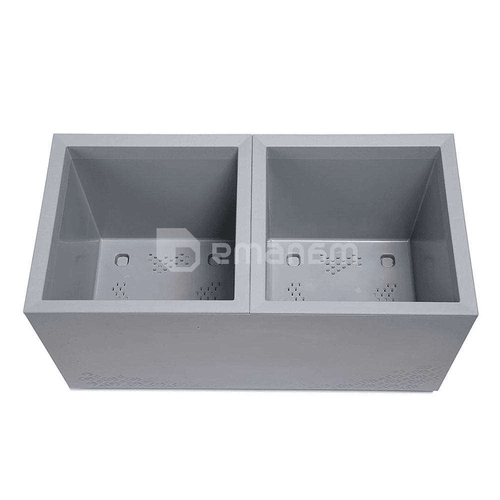 ქოთანი ყვავილის LAMELA KARO ECO recycled concrete 78x39x39,4 სმ
