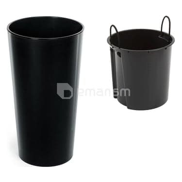 ქოთანი ყვავილის LAMELA Donica LILIA 400 - czarny 29,5 L
