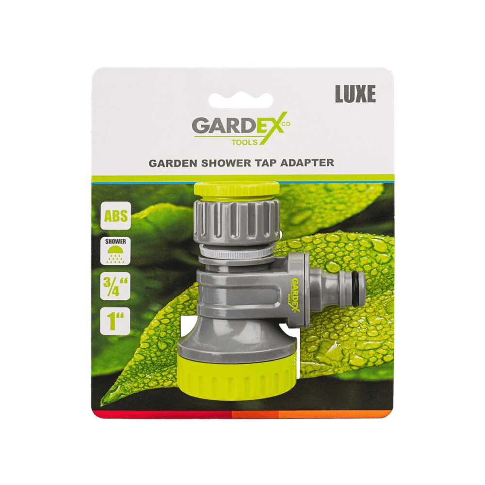 ბაღის ონკანის ადაპტერი შხაპის თავით Gardex LUXE GX 1"-3/4"