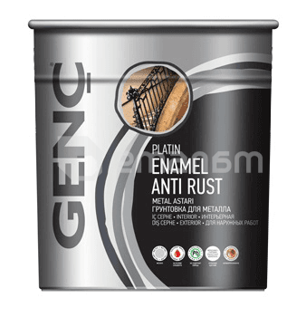 გრუნტი ანტიკოროზიული Gench Synthetic Antirust 750 მლ შავი