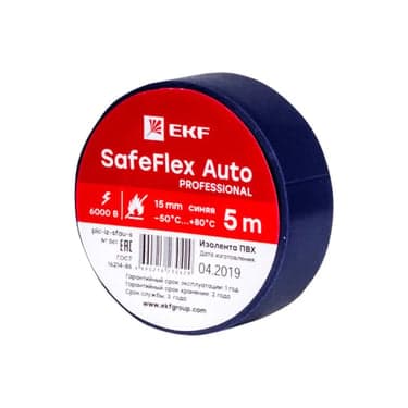 იზოლენტა EKF SAFEFLEX სერია 15 მმ 5 მ ლურჯი