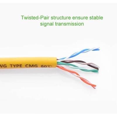 UTP LAN კაბელი UGREEN NW103 (60816) Cat5e Patch Cord UTP Lan Cable 20m (Yellow)