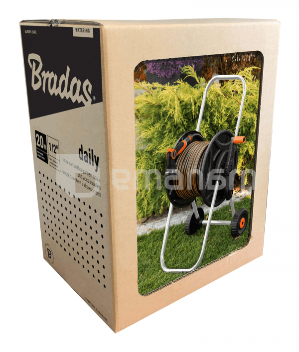 ურიკა შლანგით Bradas ECO-AG26020SET1 Black Line  1/2" 20 მ პისტოლეტით, გასაფრქვევით და ფიტინგებით