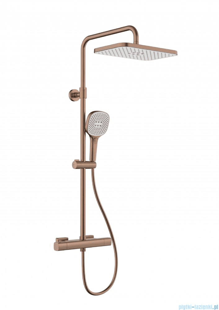 საშხაპე სისტემა შემრევით Malaga Rose Gold Thermostat