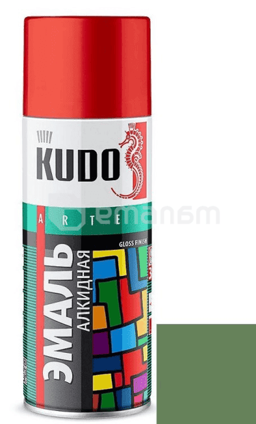 ემალი უნივერსალური Kudo KU-10088 Ral 6018 სალათისფერი 520 მლ