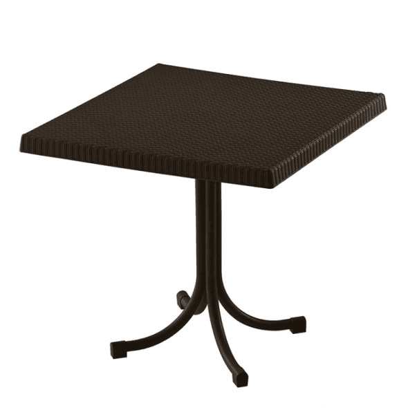 მაგიდა Comfort Time Palmiye Rattan CT063 80x80 მუქი ყავისფერი