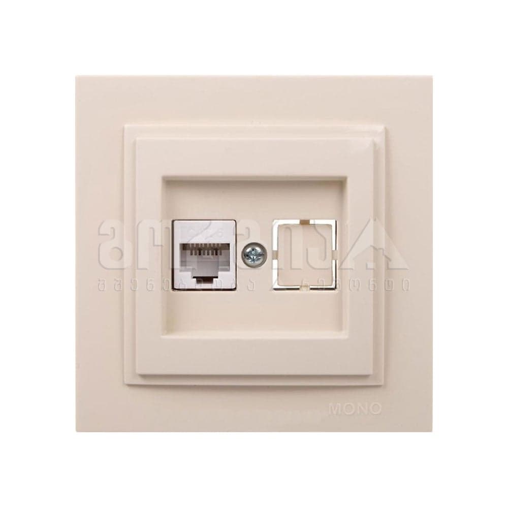 როზეტი ინტერნეტის CAT6 DESPINA cream - 102-170005-125
