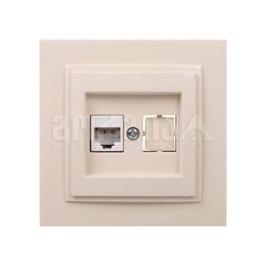 როზეტი ინტერნეტის CAT6 DESPINA cream - 102-170005-125