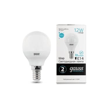 ნათურა Ball 12W 920lm 4100K Е14 LED 1/10/100 Gauss