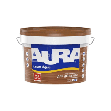 აკრილის ლაქი ხისთვის Eskaro Aura Lasur Aqua კვიპაროსი  2,5 ლ