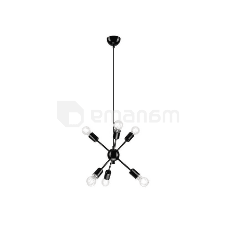 ჭაღი Lamkur RUBY LM 6.121 Black 6xE27 60W