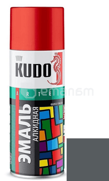 ემალი უნივერსალური Kudo KU-1016 Ral 7012 მუქი ნაცრისფერი 520 მლ