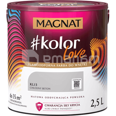 საღებავი ინტერიერის Magnat Kolor Love 2.5 ლ KL13 ცივი ბეტონი