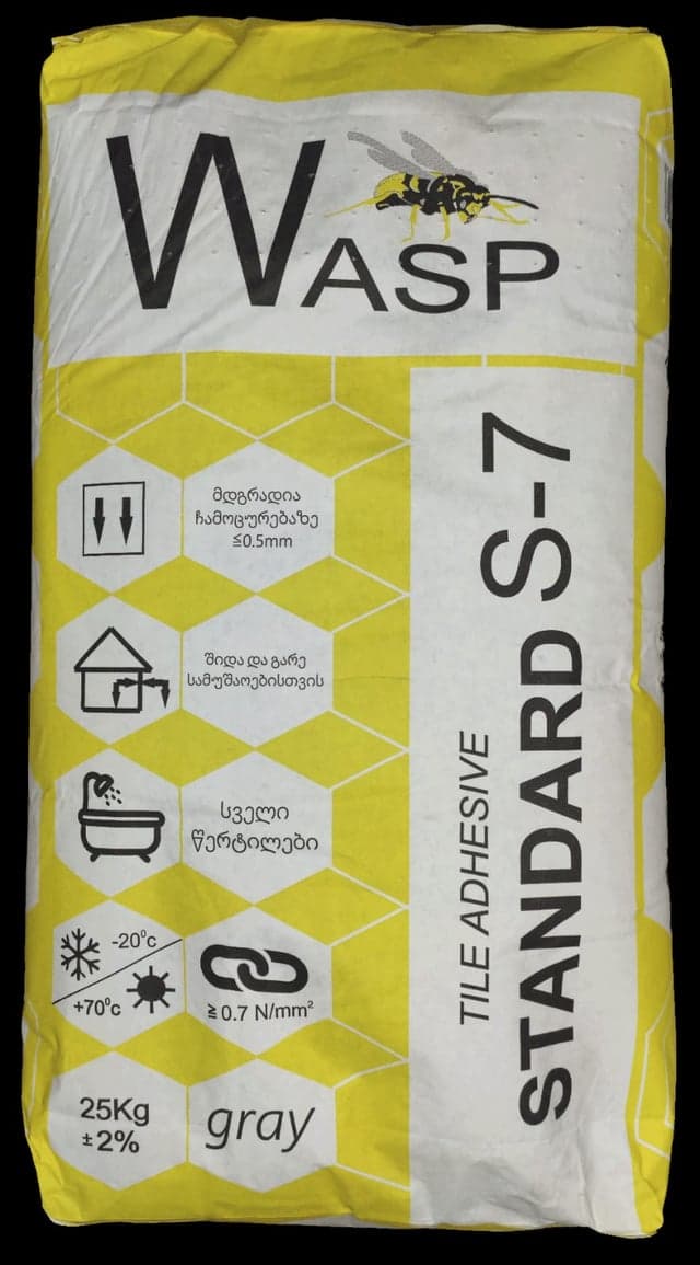 წებო ცემენტი Wasp S7 standard (ყინვაგამძლე -20°)