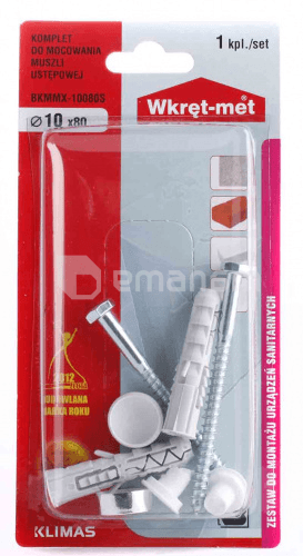 სამაგრი უნიტაზის Wkret-met BKMMX-10080S 10x80 მმ ვერცხლისფერი