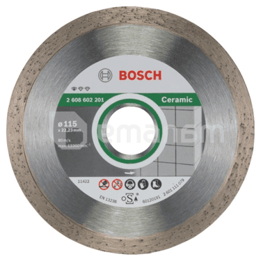 ალმასის დისკი კერამიკისთვის Bosch Standard for Ceramic 115x22.23 მმ