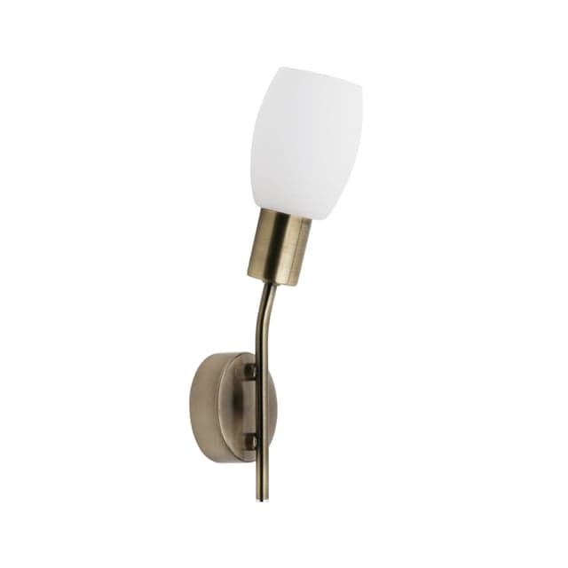 ბრა კედლის Tosca Wall Lamp 1xE14 40W Patina Metal/White Glas