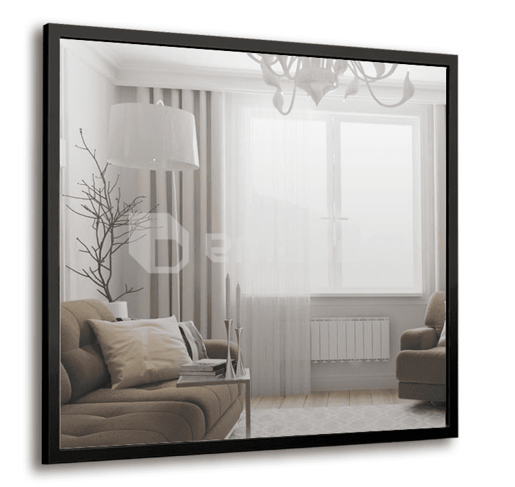 სარკე Silver Mirrors Harlem 600x600 მმ  ლითონის ჩარჩოთი