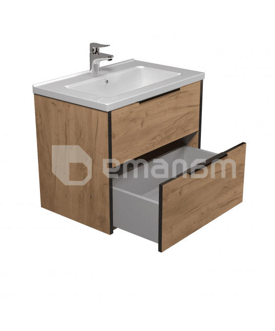 აბაზანის ტუმბო ხელსაბნით LINE Craft 70-А wood Rodeo 70 სმ