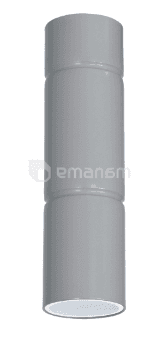 ჭერის სანათი LUMINEX Implode ნაცრისფერი 8369 GU10 1x MAX 8W