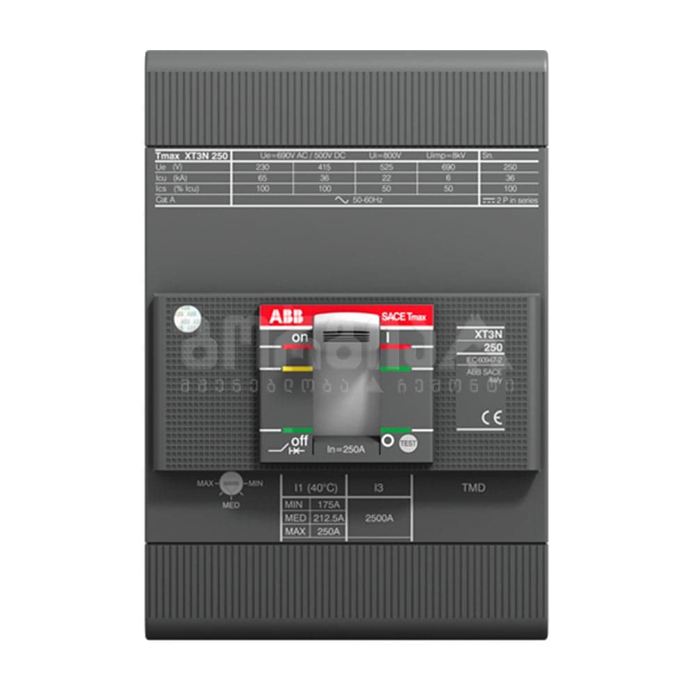 ავტომატური ამომრთველი 1SDA068059R1 3P 250A XT3N - ABB