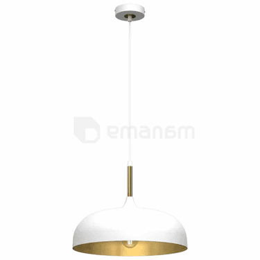საკიდი Milagro MLP8031 LINCOLN 1 E27 Ø35cm თეთრი ოქროსფერი