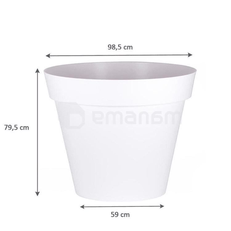ქოთანი პლასტმასის EDA Plastiques POT TOSCANE 98,5 X 79,5სმ 356ლ