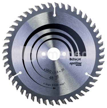 ცირკულარული დისკი Bosch Optiline Wood 160x2.6x20 მმ 48