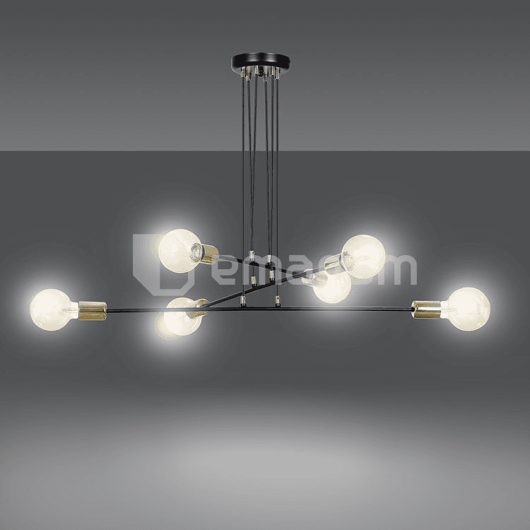 ჭაღი EMIBIG VESIO 6 E27 6x MAX 60W შავი