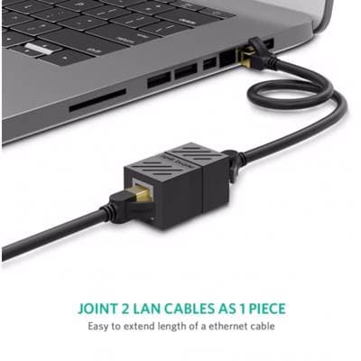 ქსელის კაბელის გადასაბმელი UGREEN NW114 (20390), Rj45 Ethernet Connector, Black