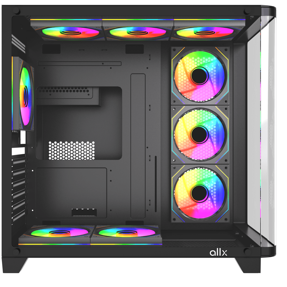 ქეისი ALLX AX-G2731, Computer Case, ATX, MATX, ITX, USB3.0, USB1.0x2, HD AUDIO, Black