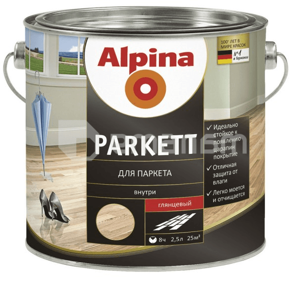 ლაქი Alpina Parkett 537846 2.5 ლ პრიალა