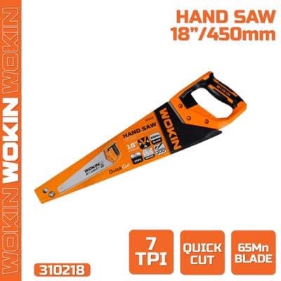 ხელის ხერხი Wokin 310218, 450mm, Hand Saw, Black/Orange