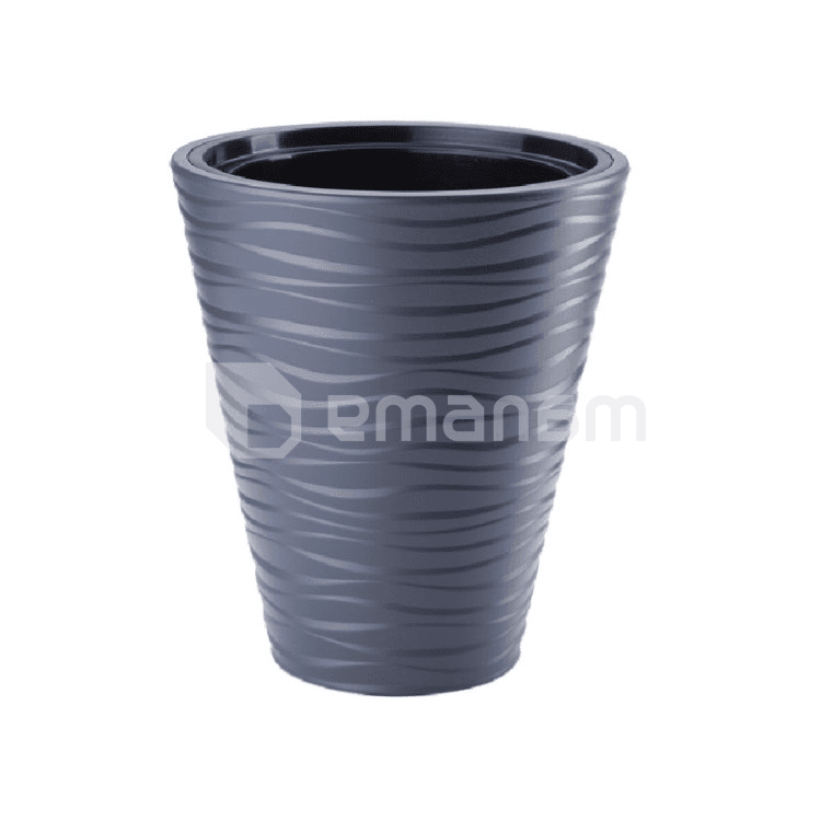 პლასტმასის ქოთანი ყვავილებისთვის FORM PLASTIC Sahara Dunes round 2720-014 Ø30 ანტრაციტი