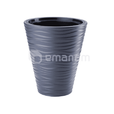 პლასტმასის ქოთანი ყვავილებისთვის FORM PLASTIC Sahara Dunes round 2720-014 Ø30 ანტრაციტი