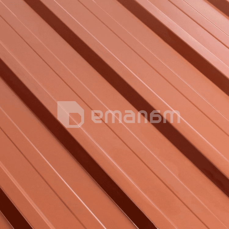 ფენილი პროფილირებული ტრაპეცია 1140x2000x0.45 მმ 2.28 მ² აგურისფერი