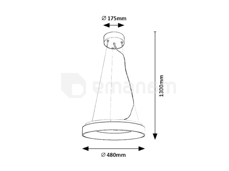 საკიდი Rabalux Ceilo LED 38W 3000 6500K თეთრი 72002