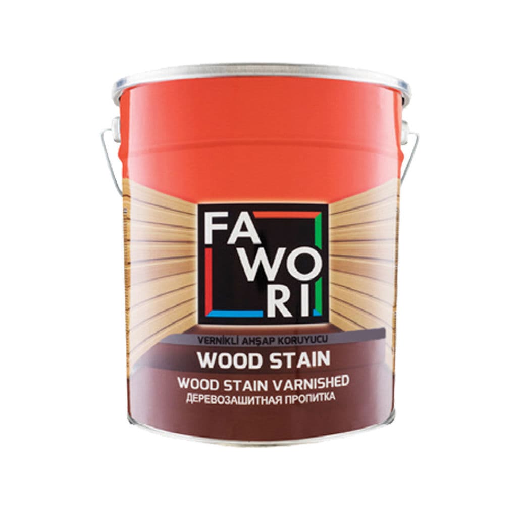 0.75ლ ხის ლაქი ბუნებრივი  მუქი მუხისფერი FAWORI WOOD STAIN RUSTIK KOYU MESE